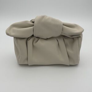 Beauty Yaya Women's Pouch Dumpling Crossbody Bag – Cloud Knot Handle Beige